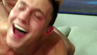 frankie robbie sucking hunk's cock bareback in gay fantasy