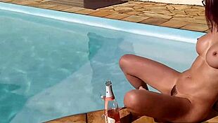 Brunette beauty gets pumzied with foam and fucked hard