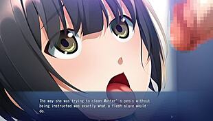 Mob-Like Plain Girl Bound and Fingered in Hentai Bondage Game