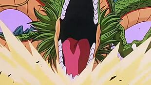 bulma and gohan encounter a monster in dragon ball z hentai.