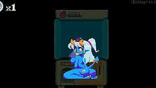 In flip witch pixel game ep 2, the big monster girl uses huge sextoy.