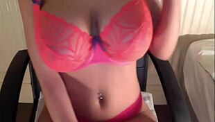 Super sexy girl with big boobs teases in intriguing ways