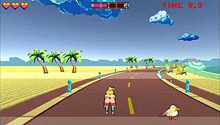 Roller Babe Hentai Game Public Creampie And 69 At Beach!