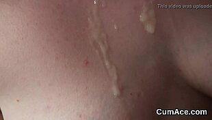 Sexy centerfold takes facial and eats all the cum 😋