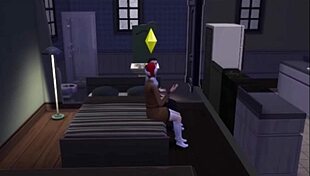 A beautiful redhead has a steamy solo scene in The Sims 4.