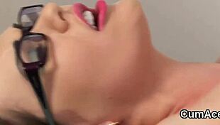 Hey, watch me get sperm shot on my face!