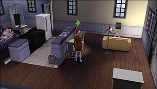 A beautiful redhead has a steamy solo scene in The Sims 4.