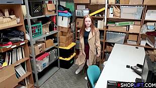 Busty Redhead Teen Shoplifts