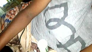 Hot ebony handjob on monster cock till he cums