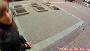 european girl gets picked up and fucked in bathroom pov