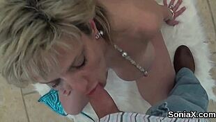 Cheating British Milf Lady Sonia Unveils Massive Hooters