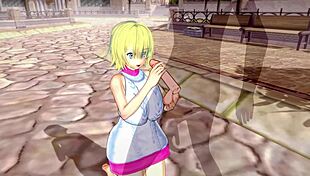 3d hentai big ass big tits riding cock with handjob and blowjob