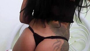 My hot wife surprised me with big tits in lingerie