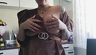 Hot Ass Pantyhose Teen Stripteases at Window and Plays with Cock