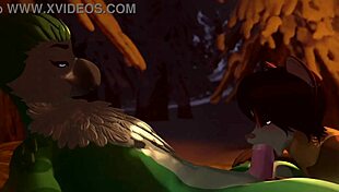 Furry anime hentai oral cum scene in 3d porn