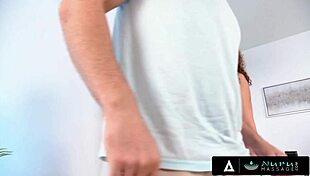 sexy french masseuse eases pain with deep nuru banging