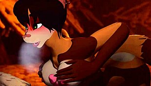 Furry anime hentai oral cum scene in 3d porn