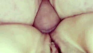 Amateur Couple in Bent Over Anal Sex with Cumshot Leakage