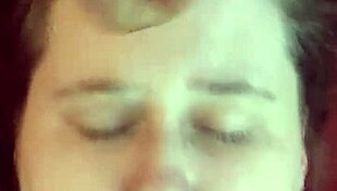 Amateur babe getting her face totally cum dumped after wild action! 😜