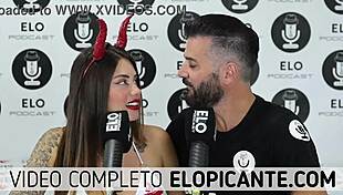 Sara blonde plays with cream and swallows it