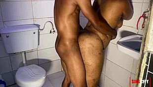 best bathroom sex video with fat bbw bent over for big black cock