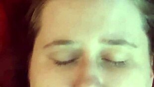 Amateur babe getting her face totally cum dumped after wild action! 😜