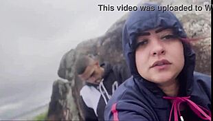 novinha rabuda caught flaunting big ass and tits on the beach with monster cock 😍