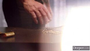 Deeper masochistic beauty Kenna blindfolded and flogged in bondage