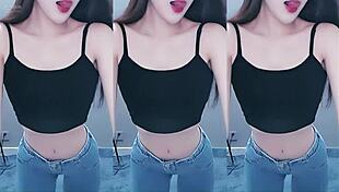 Sexy Chinese Girl Dancing and Shaking Her Horny Pussy