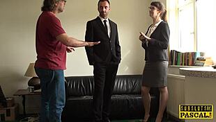 Submissive realtor takes cock ass to mouth