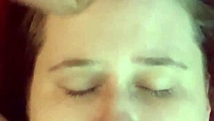 Amateur babe getting her face totally cum dumped after wild action! 😜