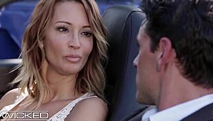 Wicked Pictures Jessica Drake Has Hot Car Sex. Erotic Outdoor Action Unfolds with Raw Kissing.