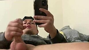 sexy frat guy joshuaaalewisss strokes his big cock in the mirror and cums everywhere 😏