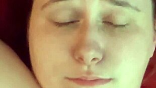 Amateur babe getting her face totally cum dumped after wild action! 😜