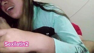 Young Latina Girl Giving Nice Oral to Her Stepfather, Leading to Intense Fucking and Orgasms