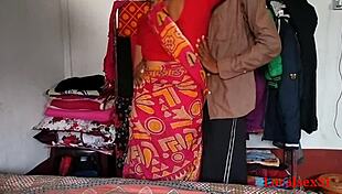 village servant wife caught in steamy house owner encounter on official video.