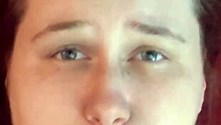 Amateur babe getting her face totally cum dumped after wild action! 😜