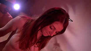 Brunette Slut Blows Attached Boyfriend in BDSM Cumshot