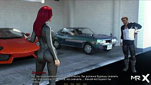 Anime girl fucks in kitchen then rides motorcycle