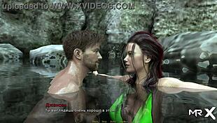 Anime girl fucks in kitchen then rides motorcycle