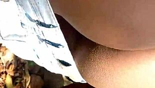 Brunette in Woods Offers New Ass