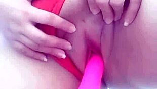 Young sexy milf masturbates with toy from follower, big ass and tits