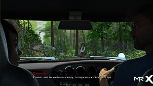 Kitchen fuck and motorcycle ride in a cartoon game