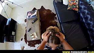 Amateur european model with shaved hairless body and big natural tits gets fucked doggystyle bent over