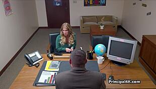 Stripper soccer mom undresses and gets fucked doggystyle by principal