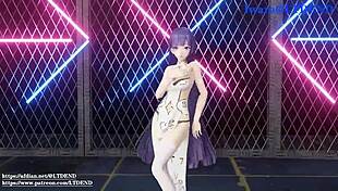 Raiden Mei Shakes In Chinese Dress