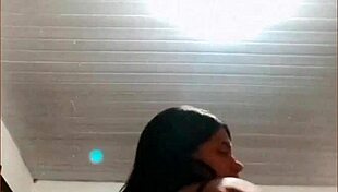 the prostitute with a big ass dances provocatively like a slut.