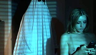 Halloween brings a sexy nude girl to the bed