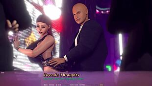 redhead with big tits plays game leading to anal gangbang cumshot