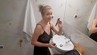 Jenny the blonde prepares for a fun night at the club